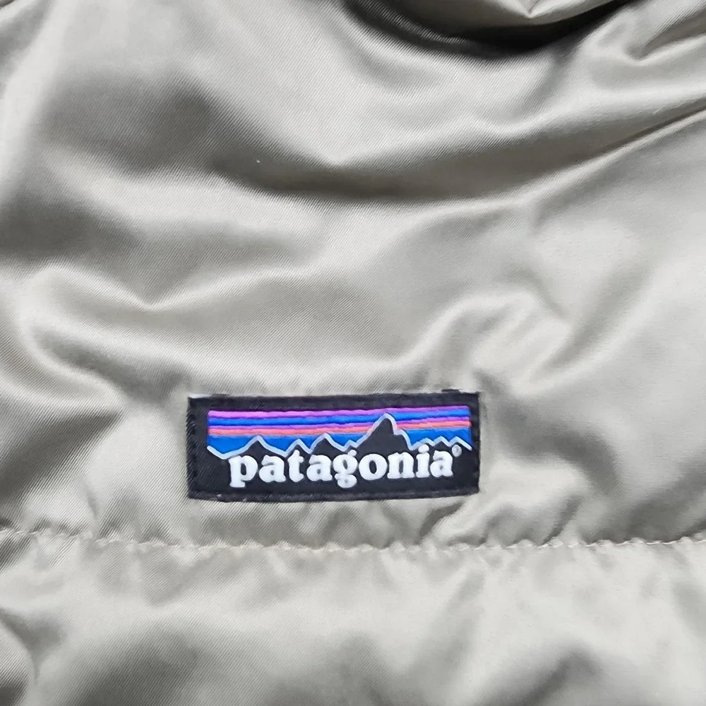 Patagonia Jacket Girls 14 Gray Down Puffer Hooded Fleece Lined Winter Ski